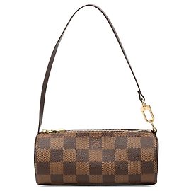 Louis Vuitton Brown Damier Ebene Papillon Pochette Marrone
