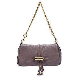 Bolsa de Ombro Gucci Bamboo Croisette em couro de bezerro roxo Roxo