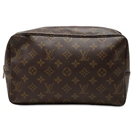 Louis Vuitton Brown Monogram Trousse Toilette 28 Marrone