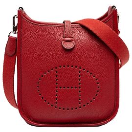 Hermès Red Clemence Evelyne I TPM Vermelho