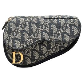 Bolso Saddle Diorissimo de lona azul Dior Azul
