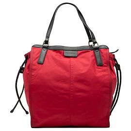 Borsa Tote Burberry Buckleigh in nylon rosso Rosso