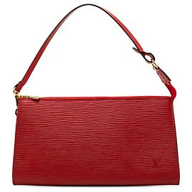 Louis Vuitton Red Epi Pochette Accessoires Vermelho