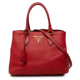Bolso de mano Prada de cuero rojo Roja