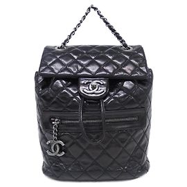 Mochila de piel Chanel 92961 Negro