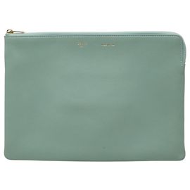 Céline Celine Clutch aus grünem Lambskin Grün