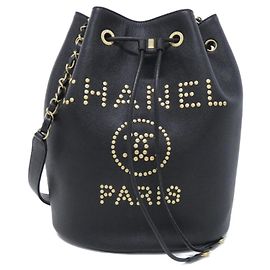 Borsa a tracolla Chanel Deauville Nero