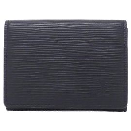 Louis Vuitton Epi Enveloppe Carte de Visite Card Case Black