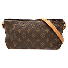 Bolsa Tiracolo Louis Vuitton Monogram Trotteur Marrom