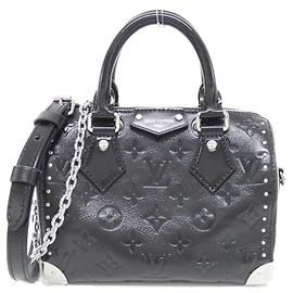 Louis Vuitton Monogram Saga Speedy Trunk Handbag Black