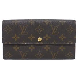Louis Vuitton Monogram Porte Monnaie Credit Wallet Brown