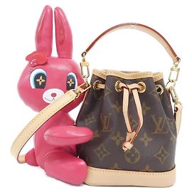 Louis Vuitton Monogram Nano Noe Handtasche Braun Fuschia