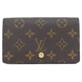Louis Vuitton Monogram Porte Monnaie Billet Trésor Wallet Brown