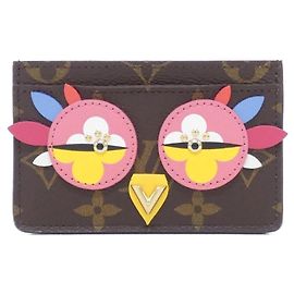Louis Vuitton Monogram Porte Cartes Simple Card Case Brown