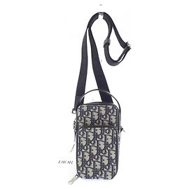 Christian Dior Dior Rider Micro Pouch Beige Blu navy