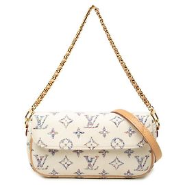 Louis Vuitton Monogram Jacquard Wallet on Chain Ivy White Multiple colors