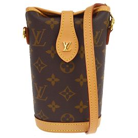 Louis Vuitton Fold Me Monogram Canvas Castaño