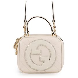 Bolsa de mão Gucci Blondie em couro Bege