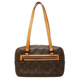 Louis Vuitton Monogram Cite MM Handbag Brown
