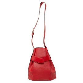 Louis Vuitton Epi Sac Depaule PM Shoulder Bag Rosso