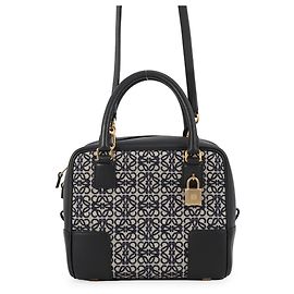 Loewe Amazona 19 Square Handbag Brown Black