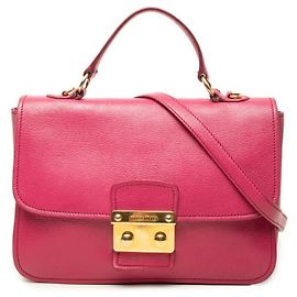 Borsa a mano e a tracolla Miu Miu in pelle rosa Rosa
