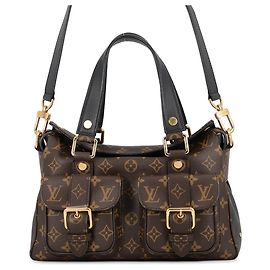 Sac à main Louis Vuitton Monogram Manhattan Marron