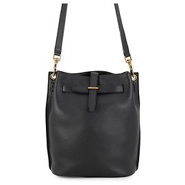Yves Saint Laurent Black Leather Shoulder Bag Black