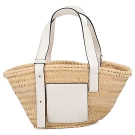Bolso tipo cesta Loewe de piel blanca Blanco