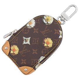 Louis Vuitton Monogram Flower Handbag Charm Brown Multiple colors