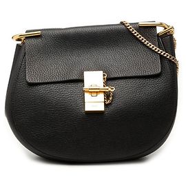 Bolsa de Ombro com Corrente Chloé Drew Preto