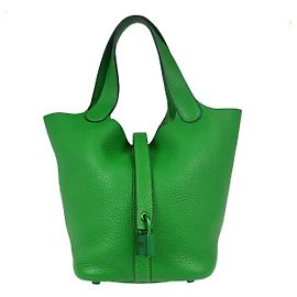 Hermès Hermes Picotin Lock Clemence MM Verde