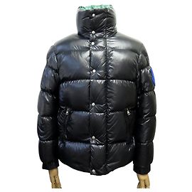 MONCLER DERVAUX PUFFER JACKET BLACK GREEN COAT 38 M PUFFY JACKET COAT Black