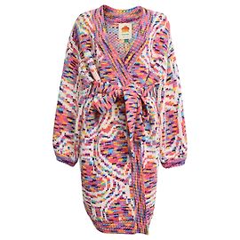 Cardigã Longline Farm Rio em Acrílico Multicolorido Multicor