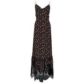 Autre Marque MCQ Alexander Mcqueen Maxikleid mit Blumenprint aus mehrfarbiger Seide Mehrfarben