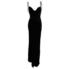 Autre Marque Robe maxi Galvan London Avedon Globe en polyester noir Noir