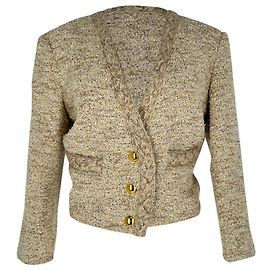 Isabel Marant Gwendoline Tweed-Blazer in beige Baumwolle Beige