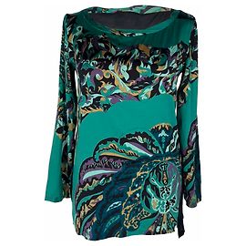 Emilio Pucci Paisley-Print Blouse in Multicolor Silk Multiple colors