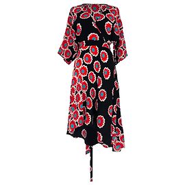 Diane Von Furstenberg Beach Kimono Printed Dress in Multicolor Silk Multiple colors