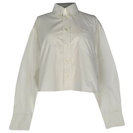 Chemise courte Ami de Coeur en coton blanc Blanc Écru