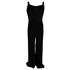 Autre Marque Tuta Corset a Gamba Larga Galvan London in Triacetato Nero Nero