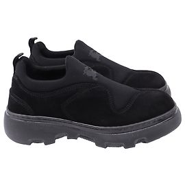 Baskets Box Slip-On Burberry en daim noir Noir