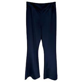 Autre Marque Pantalon évasé sculpté Galvan Martha Hunt en acétate bleu marine Bleu Bleu Marine