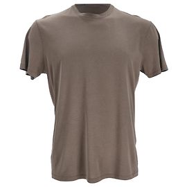 Tom Ford Rundhals-T-Shirt aus beigem Lyocell mit gestickten Initialen Beige
