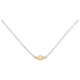 Autre Marque Au750 Sapphire Amethyst Necklace Golden