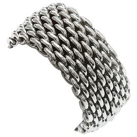 Autre Marque Anel Aliança Somerset Mesh em Prata Tiffany & Co. Outro