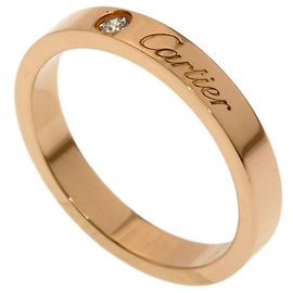 Cartier C de 1P Diamond Ring in 18K Pink Gold Other