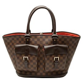 Louis Vuitton Damier Manosque GM Handbag Brown