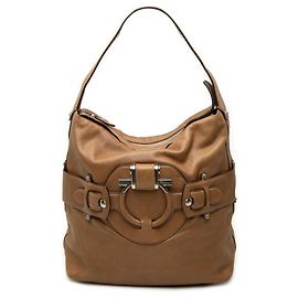 Sac à main Salvatore Ferragamo Gancini Marron