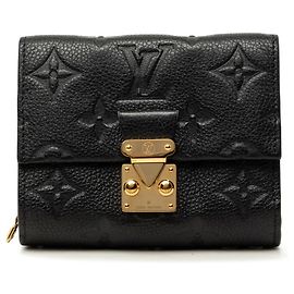 Louis Vuitton Monogram Empreinte Portefeuille Métis Compact Tri-fold Wallet Nero